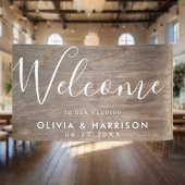 Elegantes Script Rustic Wedding Welcome Sign Banne Banner