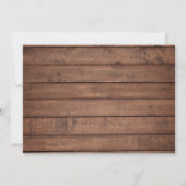 Elegantes Script Rustic Wood Foto Hochzeit Save The Date (Rückseite)