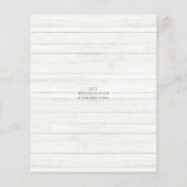 Elegantes Script Rustic Wood Guest Information (Rückseite)