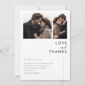 Elegantes Script Rustikales Foto Hochzeit Dankeskarte (Rückseite)
