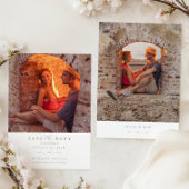 Elegantes Script Sage Green Foto Hochzeit Save The Date