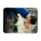 Elegantes Script Save the Date Flexibles Foto Magn Magnet (Horizontal)