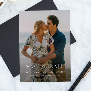 Elegantes Script Save-the-Date-Foto Save The Date