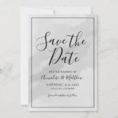 Elegantes Script Save the Date Hochzeitsankündigun Einladung (Vorderseite)