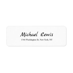 Elegantes Script Schlicht Black & White Minimalist