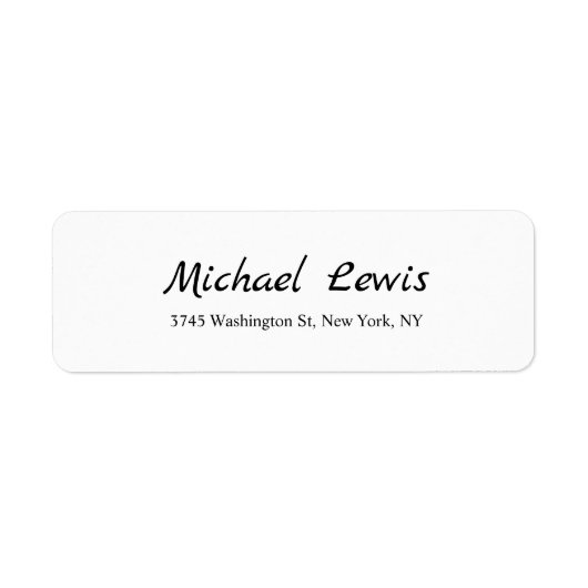 Elegantes Script Schlicht Black & White Minimalist (Vorne)