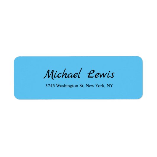 Elegantes Script Schlicht Blue Minimalistisch (Vorne)