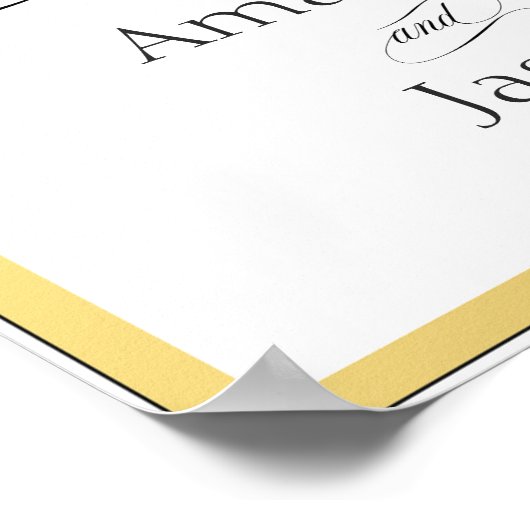 Elegantes Script-Schnörkel Begrüßungszeichen Poster (Ecke)