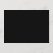 Elegantes Script Schwarz Minimal Wedding Guest Det Begleitkarte (Rückseite)