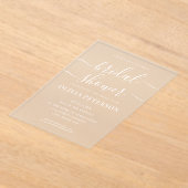 Elegantes Script, Schwarz-Weiß-Brautparty Acryleinladungen (Ablage )