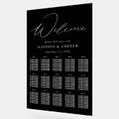 Elegantes Script Schwarz-Weiß-Sitzdiagramm Acrylschild (Winkel)