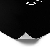 Elegantes Script Schwarz-weiß Wedding Welcome Sign Poster (Ecke)