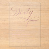 Elegantes Script Sechzigste Rose Gold 60. Geburtst Acryleinladungen (Vorderseite)