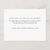 Elegantes Script Sie sagte Yes Foto Verlobung Ankündigungspostkarte (Rückseite)