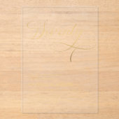 Elegantes Script Siebziges Schwarzes Gold 70. Gebu Acryleinladungen (Vorderseite)