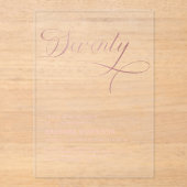Elegantes Script Siebzigste Rose Gold 70. Geburtst Acryleinladungen (Vorderseite)