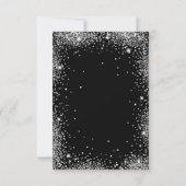 Elegantes Script Silver Glitzer 21. Geburtstag Sch Einladung (Rückseite)