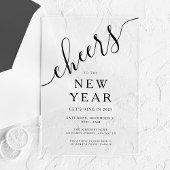 Elegantes Script Silvester-Party Acryleinladungen