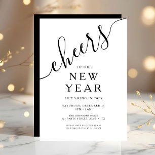 Elegantes Script Silvester-Party Einladung