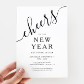 Elegantes Script Silvester-Party Einladung