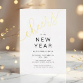 Elegantes Script Silvester-Party Folieneinladung