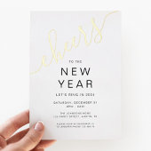 Elegantes Script Silvester-Party Folieneinladung