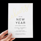 Elegantes Script Silvester-Party Folieneinladung