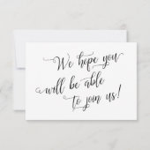 Elegantes Script Simple Song Request Wedding RSVP Karte (Rückseite)