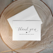 Elegantes Script Simple Wedding Brautparty Flat Dankeskarte