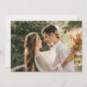 Elegantes Script Simple Wedding Save The Date (Rückseite)