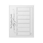 Elegantes Script Simple Weekly Planer, White Notizblock (Rotiert)