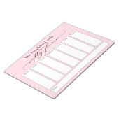 Elegantes Script Simple Weekly Planner, Pastel Pin Notizblock (angewinkelt)