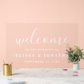 Elegantes Script Simplistic Wedding Akryllische Ze Acrylschild (Hochzeit)
