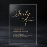 Elegantes Script Sixty Black Gold 60. Geburtstag Acryleinladungen<br><div class="desc">Feiern Sie ein bedeutendes Ereignis mit Anmut und Stil. Dieses elegante Script Sixty Black Gold 60. Geburtstag Einladung verfügt über ein raffiniertes schwarz-goldenes Farbschema, das durch eine schöne Schrift ergänzt wird. Diese Einladung, die perfekt zum Gedenken an 60 Jahre des Lebens ist, strahlt Eleganz und Eleganz aus und ist somit...</div>