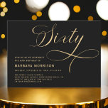 Elegantes Script Sixty Black Gold 60. Geburtstag Einladung<br><div class="desc">Feiern Sie ein bedeutendes Ereignis mit Anmut und Stil. Dieses elegante Script Sixty Black Gold 60. Geburtstag Einladung verfügt über ein raffiniertes schwarz-goldenes Farbschema, das durch eine schöne Schrift ergänzt wird. Diese Einladung, die perfekt zum Gedenken an 60 Jahre des Lebens ist, strahlt Eleganz und Eleganz aus und ist somit...</div>