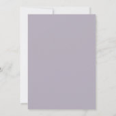 Elegantes Script Soft Lilac Einladungen für Hochze (Rückseite)