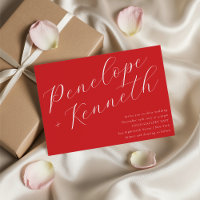 Elegantes Script Stilvolle Red Christmas