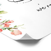 Elegantes Script 'Sunday Brunch' Hochzeit Floral Poster (Ecke)