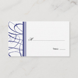 Elegantes Script Table Seating/Platzkarte - Navy Platzkarte