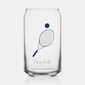 Elegantes Script Tennis Player Monogram Personalis Dosenglas (Vorderseite)