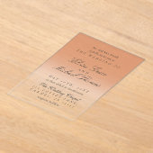Elegantes Script Terracotta Gradient Wedding Acryleinladungen (Ablage )
