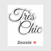 Elegantes Script Tres Chic Motivierend Aufkleber (Blatt)