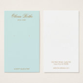 Elegantes Script Türkise Blue Earring Display (Vorne & Hinten)