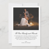 Elegantes Script Two Foto Wedding Dankeskarte (Rückseite)