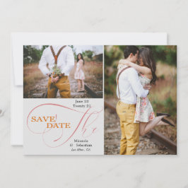 Elegantes Script Typografie 2 Foto Save the Date