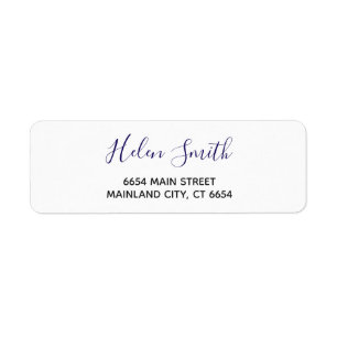 Elegantes Script-Typografie-Rücksendeadresse-Label