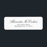 Elegantes Script-Typografie-Rücksendeadresse-Label<br><div class="desc">Elegantes Script Typografy Rücksendeadresse Label. Für weitere Anpassungen klicken Sie bitte auf die Schaltfläche "Anpassen" und verwenden Sie unser Designwerkzeug,  um diese Vorlage zu ändern.</div>