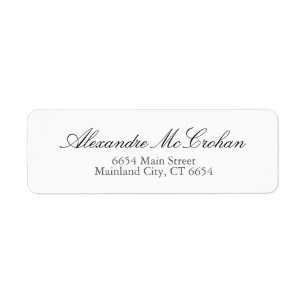 Elegantes Script-Typografie-Rücksendeadresse-Label