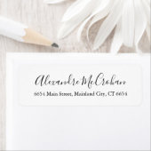 Elegantes Script-Typografie-Rücksendeadresse-Label (Insitu)