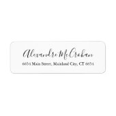 Elegantes Script-Typografie-Rücksendeadresse-Label (Vorne)